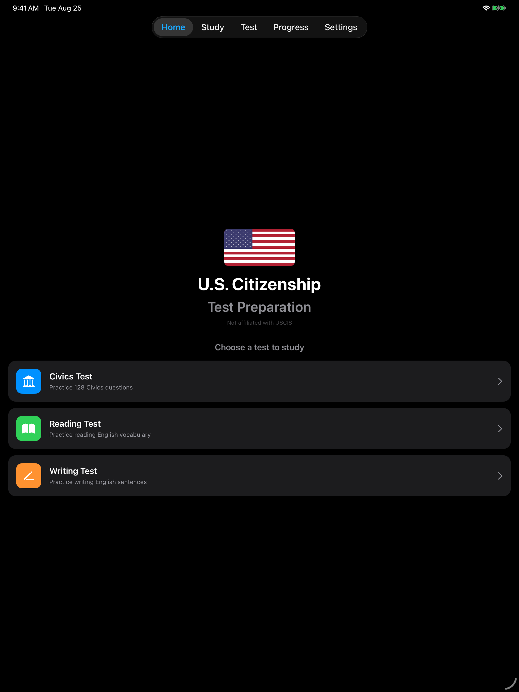 The onboarding summary screen on iPad