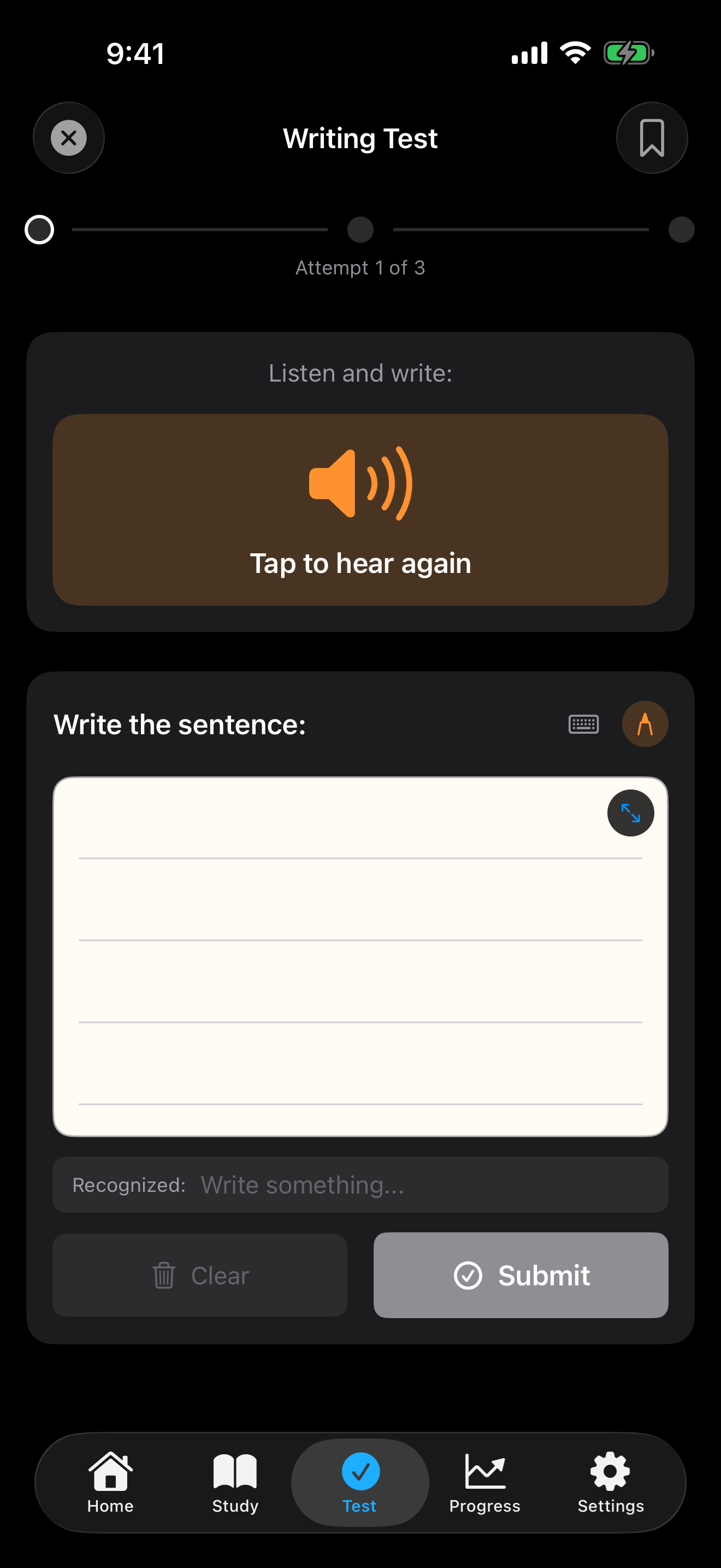 Writing handwriting canvas on iPhone