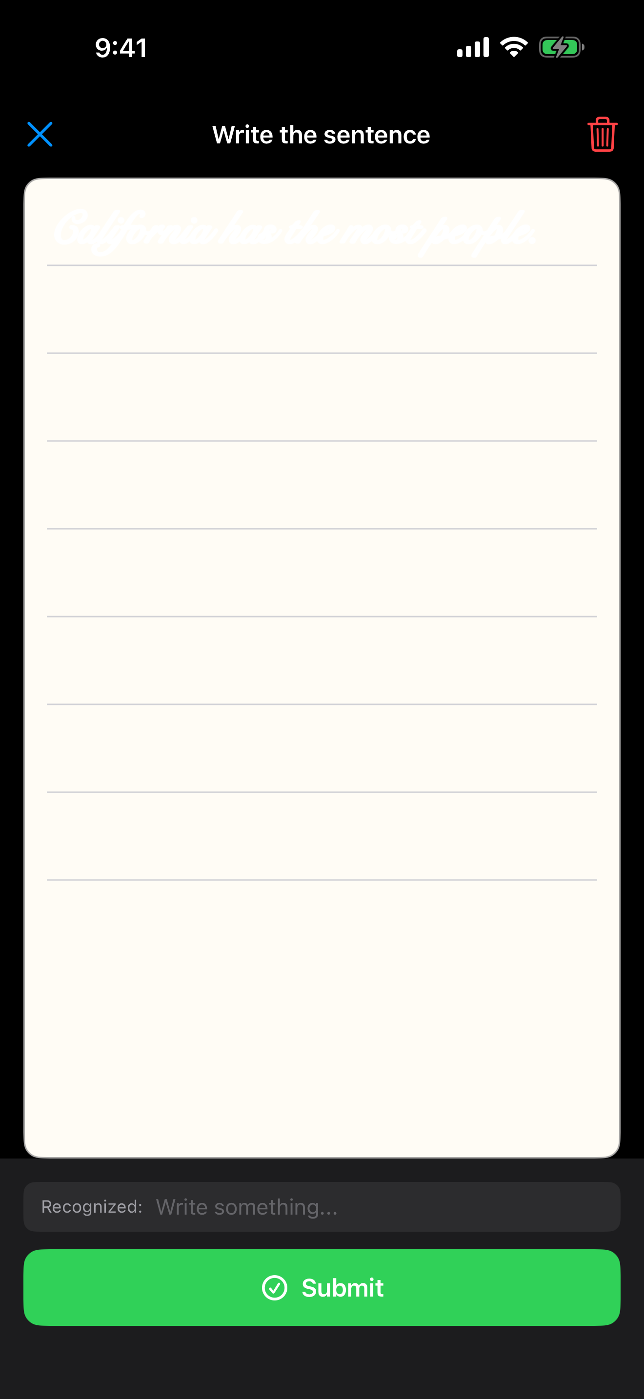 The canvas expanded to full screen on iPhone