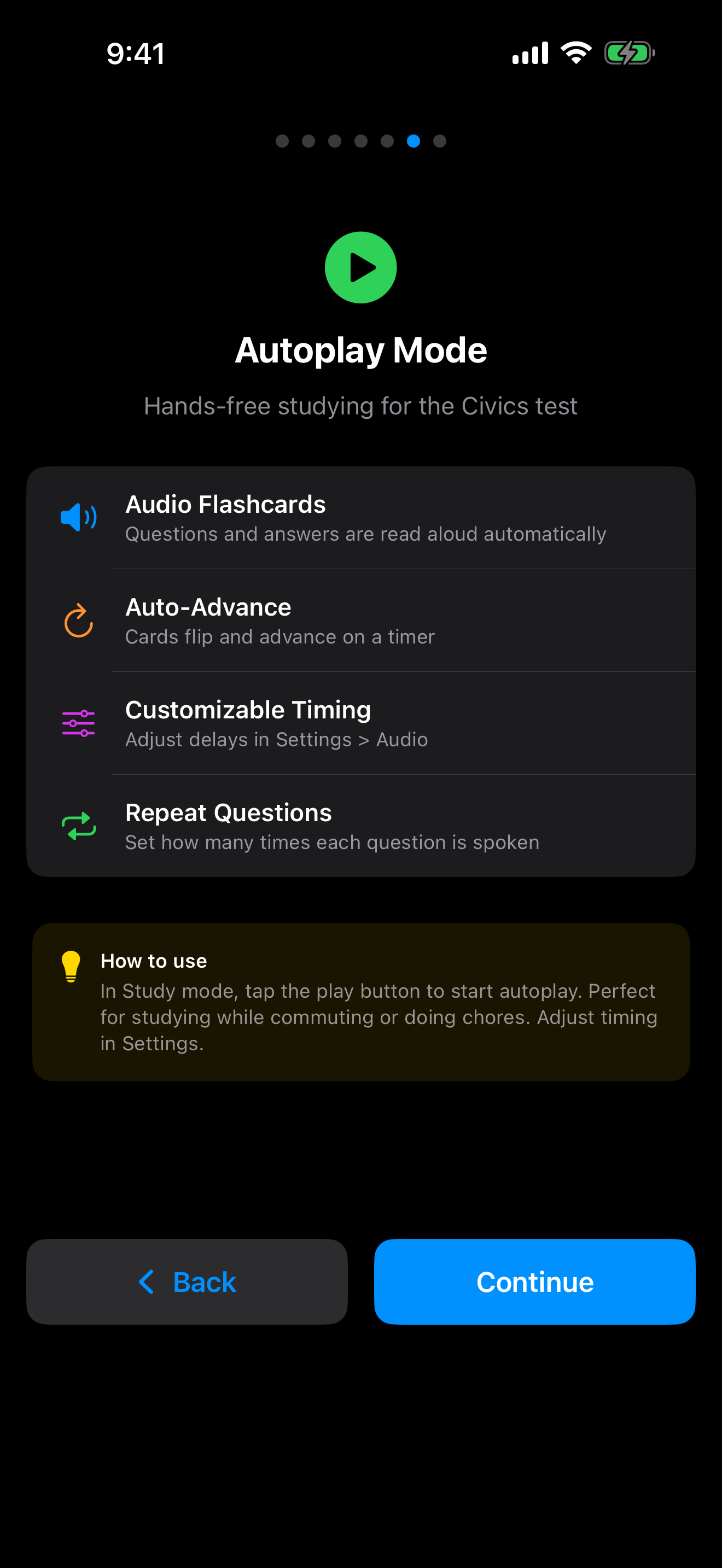 Autoplay explained during onboarding on iPhone