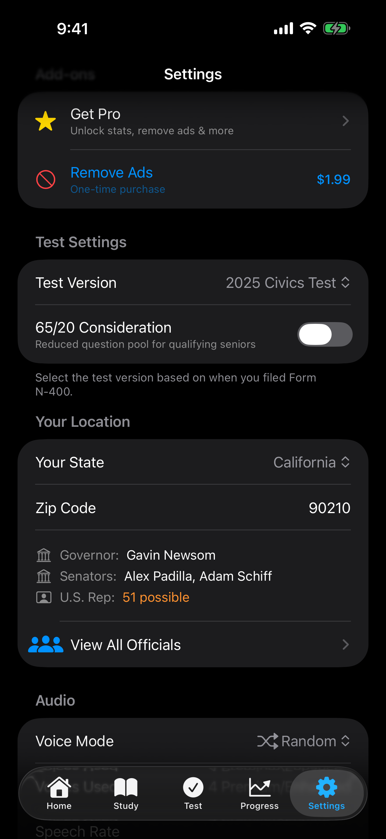 The Add-ons section before any purchase on iPhone