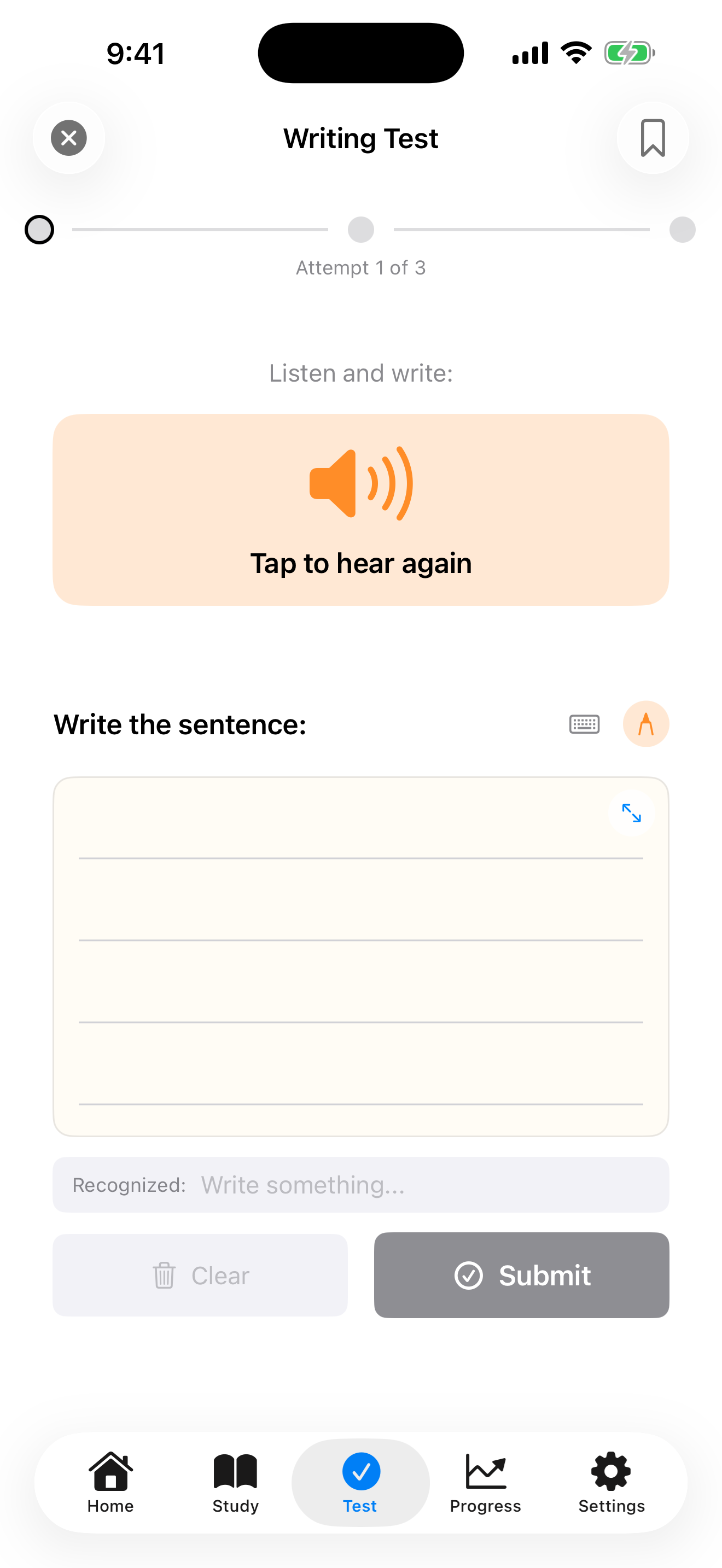 Writing handwriting canvas on iPhone