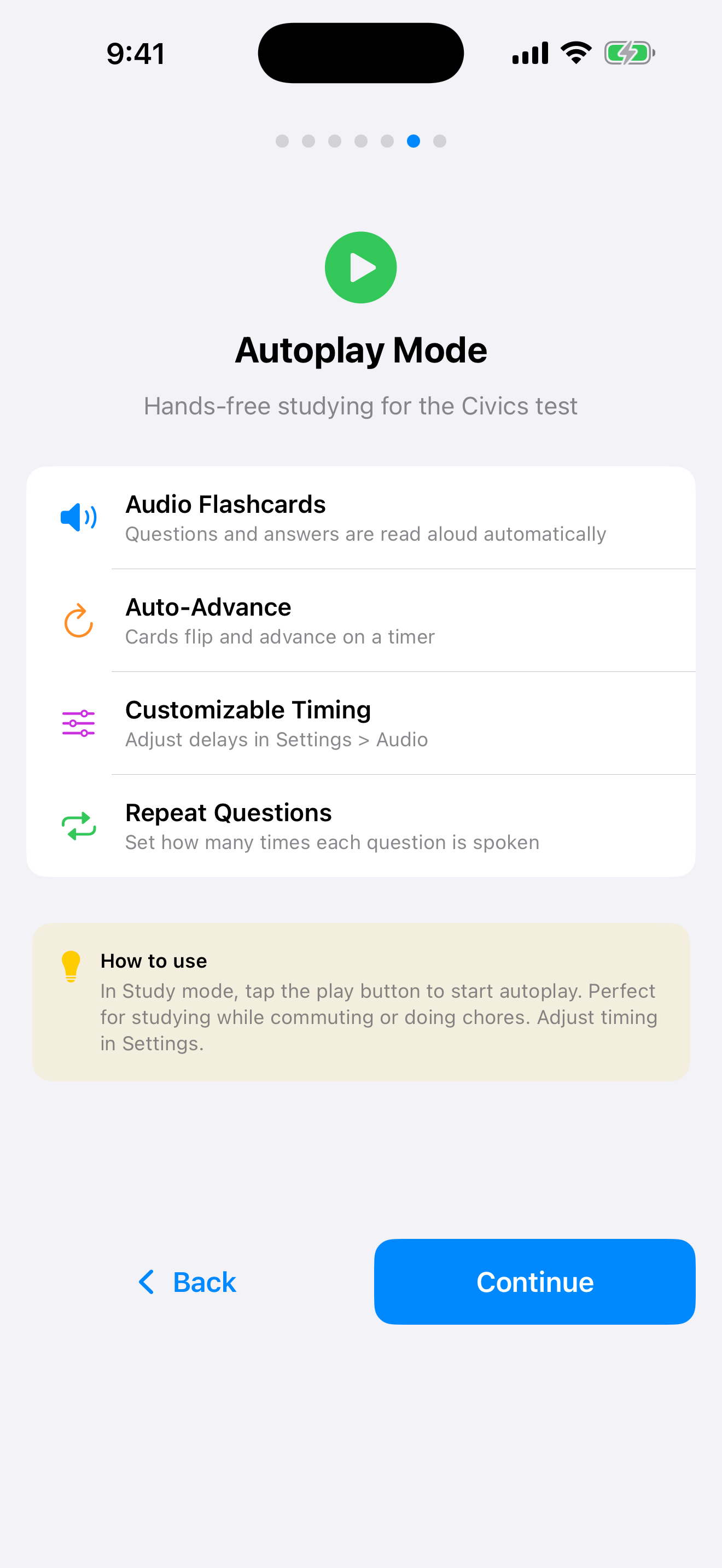 Autoplay explained during onboarding on iPhone